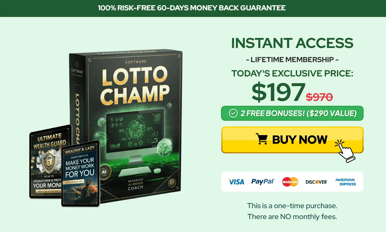 Lotto Champ Software Price And Buy Label